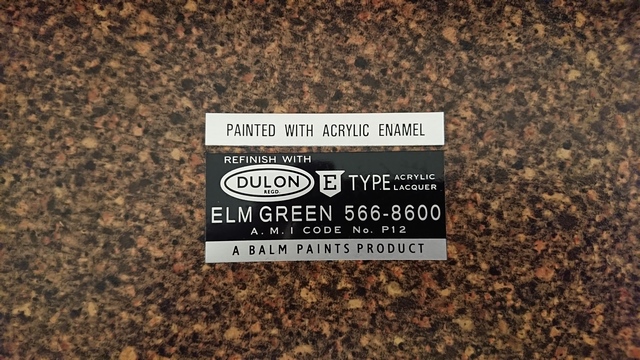 AMI Paint Code Decal 1965-1967 Dulon acrylic 